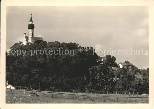 Andechs Blick zum Kloster Kat. Andechs