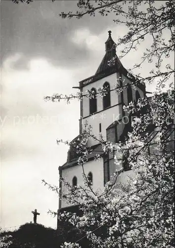 Lahnstein Kirche Allerheiligenberg Baumbluete Kat. Lahnstein