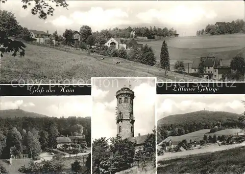 Oybin Teilansichten Forsthaus Hain Turm Hochwald Zittauer Gebirge Kat. Kurort Oybin