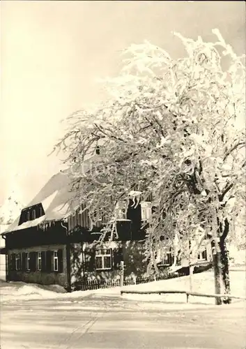 Baerenfels Erzgebirge Landhaus Winterimpressionen Weihnachtskarte Kat. Altenberg