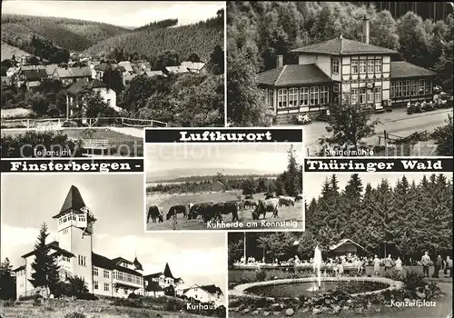 Finsterbergen Teilansicht Steigermuehle Kurhaus Konzertplatz Fontaene Kat. Finsterbergen Thueringer Wald