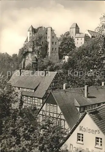 Hohnstein Saechsische Schweiz Teilansicht mit Burg Kat. Hohnstein