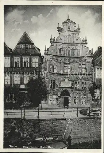 Stade Niederelbe Buergermeister Hintze Haus Giebelhaus Historisches Gebaeude Bahnpost / Stade /Stade LKR