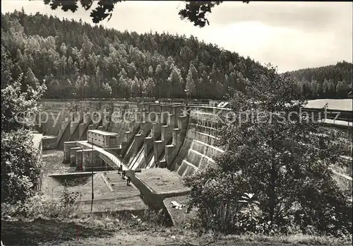 Kriebstein Talsperre Staumauer Kat. Kriebstein