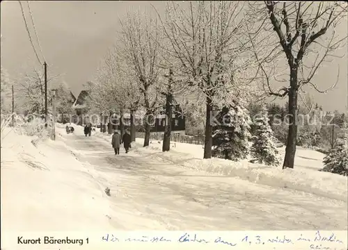 Baerenburg Sachsen Winterspaziergang im Kurort / Altenberg /Saechsische Schweiz-Osterzgebirge LKR