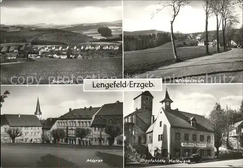 Lengefeld Erzgebirge Siedlung Waldesruh Markt Gaststaette Kalkwerk Kat. Lengefeld Erzgebirge