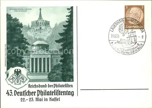 Kassel 43. Deutscher Philatelistentag Schloss Wilhelmshoehe Herkules Kat. Kassel