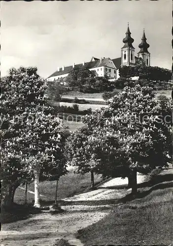 Maria Taferl Wallfahrtskirche erbaut 17. Jhdt. Baumbluete Kat. Maria Taferl