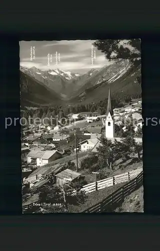 Trins Innsbruck Ortsansicht mit Kirche und Alpen / Trins /Innsbruck