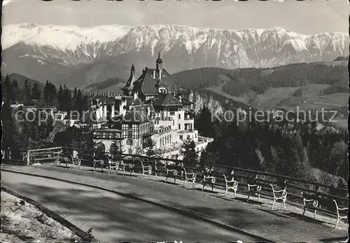 Semmering Niederoesterreich Suedbahnhotel gegen Rax Noerdliche Kalkalpen Kat. Semmering