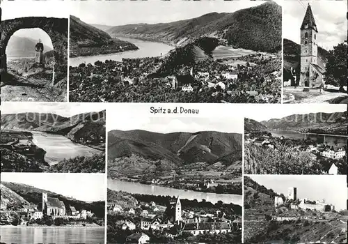 Spitz Donau Teilansichten Kirche Panorama Ruine / Spitz Wachau Donau /Waldviertel