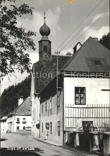 St Anton Jessnitz Ortspartie an der Kirche Kat. St. Anton an der Jessnitz