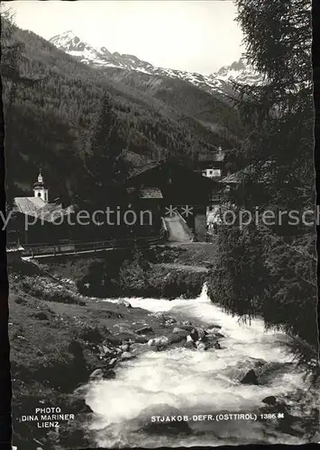 St Jakob Defereggen Partie am Fluss Bruecke Kat. St. Jakob in Defereggen