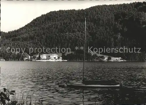 St Kanzian Klopeiner See Uferpartie Segelboot Erholungsheim der Kreditanstalt Kat. St. Kanzian am Klopeiner See