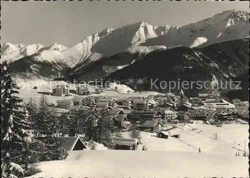 Serfaus Tirol Gesamtansicht Wintersportplatz mit Alpen Kat. Serfaus