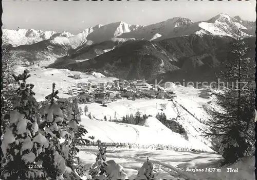 Serfaus Tirol Gesamtansicht Wintersportplatz mit Alpenpanorama Kat. Serfaus