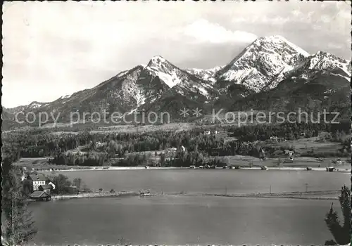 Faakersee Panorama mit Mittagskogel Karawanken Kat. Villach