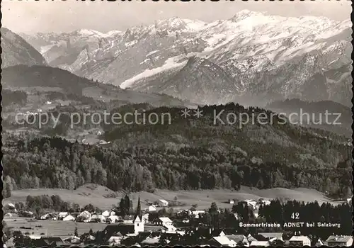 Adnet Ortsansicht mit Kirche Alpenblick Kat. Adnet