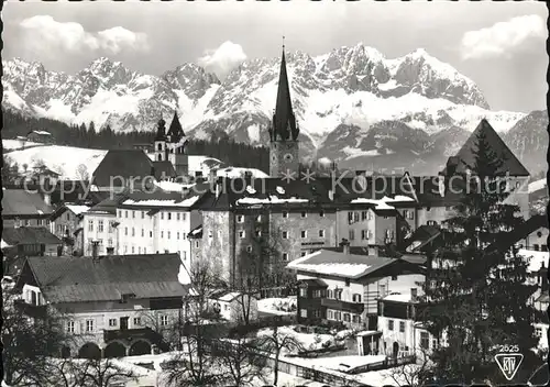 Kitzbuehel Tirol Ortsansicht mit Kirche Kaisergebirge Kat. Kitzbuehel