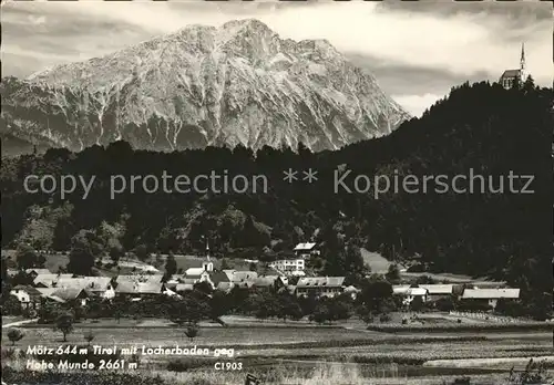 Moetz mit Locherboden gegen Hohe Munde Mieminger Kette Bergkapelle Kat. Moetz