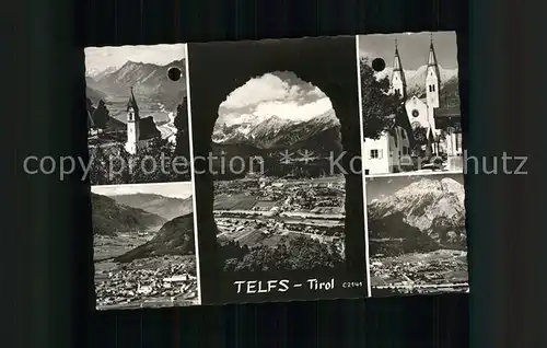 Telfs Tirol Gesamtansicht mit Alpenpanorama Kirche / Innsbruck /Innsbruck Land 