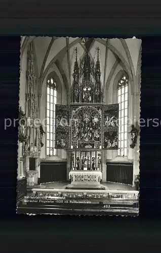 Heiligenblut Kaernten Wallfahrtskirche Gotischer Fluegelaltar mit Reliquienschrein Kat. Heiligenblut