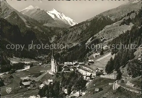 Heiligenblut Kaernten Gesamtansicht Grossglockner Hochalpenstrasse Hohe Tauern Kat. Heiligenblut