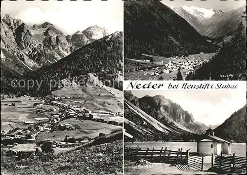 Neder Gesamtansicht Stubaier Gletscher Kapelle Kat. Neustift im Stubaital