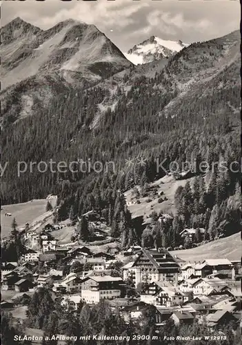 St Anton Arlberg Teilansicht mit Kaltenberg Verwallgruppe Kat. St. Anton am Arlberg