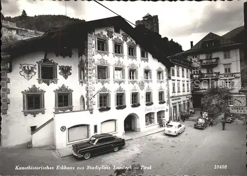 Landeck Tirol Kunsthistorisches Eckhaus am Stadtplatz Kat. Landeck