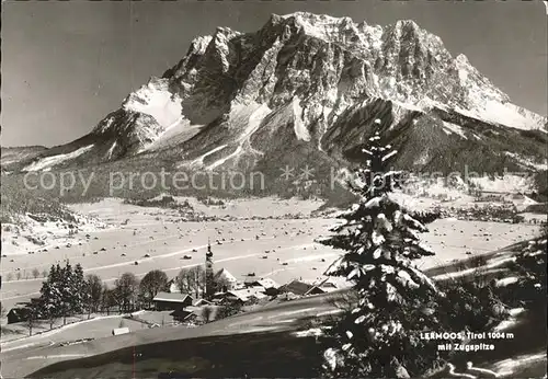 Lermoos Tirol Panorama mit Zugspitze Wettersteingebirge Kat. Lermoos