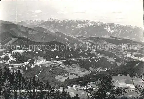 Semmering Niederoesterreich Panorama Hoehenluftkurort mit Alpen Kat. Semmering