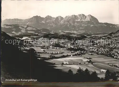 Kitzbuehel Tirol Panorama mit Kaisergebirge Kat. Kitzbuehel