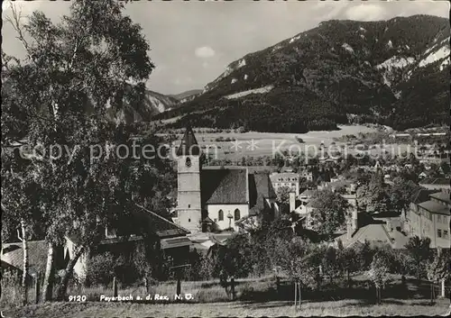 Payerbach Ortsansicht mit Kirche Kat. Payerbach