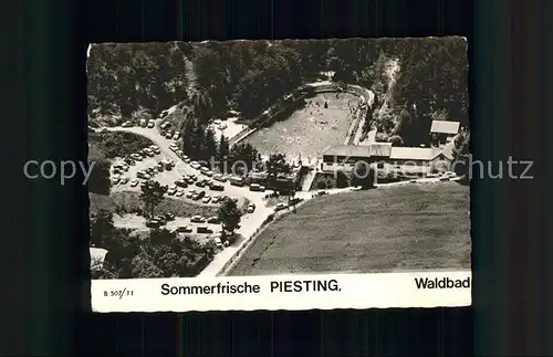 Markt Piesting Waldbad Sommerfrische Fliegeraufnahme Kat. Markt Piesting