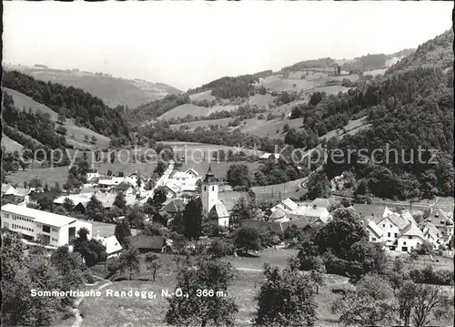 Randegg Niederoesterreich Ortsansicht mit Kirche Sommerfrische Kat. Randegg