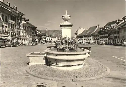 Aarberg Marktplatz Brunnen Kat. Aarberg