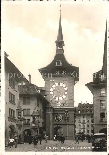 Bern BE Kramgasse mit Zeltglockenturm Kat. Bern