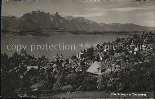 Oberhofen Thunersee Panorama Kat. Oberhofen Thunersee