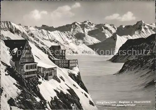 Jungfraujoch Berghaus Observatorium Aletschgletscher Kat. Jungfrau