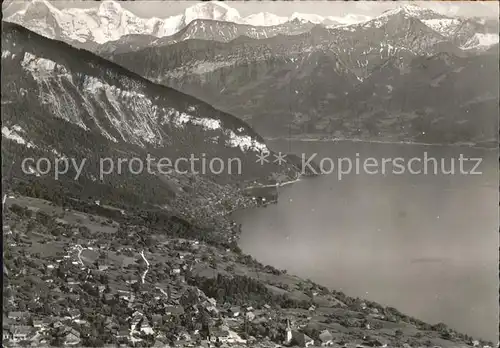 Sigriswil mit Berner Alpen Fliegeraufnahme Kat. Sigriswil