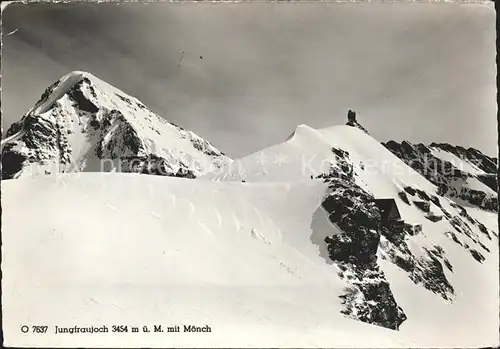 Jungfraujoch mit Moench Kat. Jungfrau