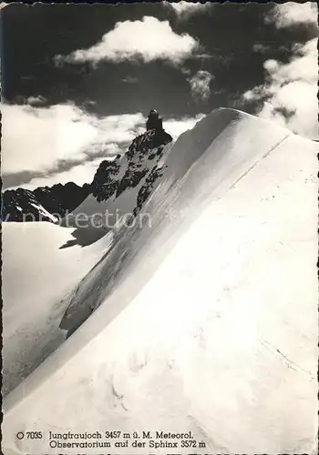 Jungfraujoch mit Meteorolog Observatorium Sphinx Kat. Jungfrau
