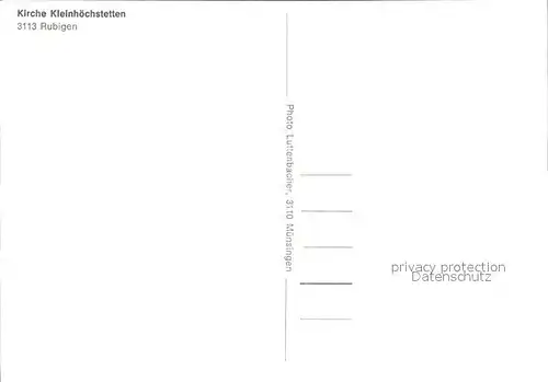 Rubigen Kirche Kleinhoechstetten Kat. Rubigen