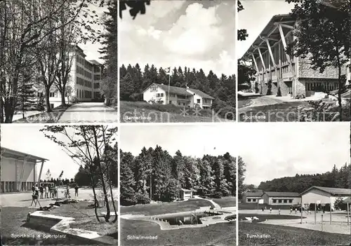 Magglingen Eidg Turn und Sportschule Hauptgebaeude Bernerhaus Sporthalle Schwimmbad Turnhallen Kat. Magglingen