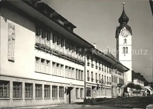 Huttwil Marktgasse mit Kirchgemeindehaus Kat. Huttwil