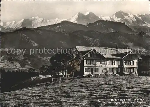 Napf Hotel Napf mit Eiger Moench Jungfrau Kat. Napf