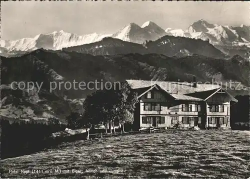 Napf Hotel Napf mit Eiger Moench Jungfrau Kat. Napf