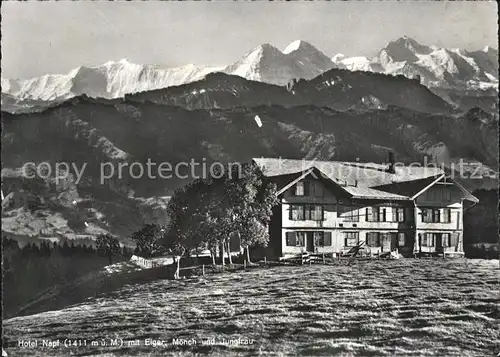 Napf Hotel Napf mit Eiger Moench Jungfrau Kat. Napf