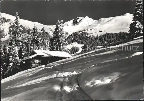 Lenk Simmental Winterlandschaft am Hahnenmoos Pass Kat. Lenk Simmental